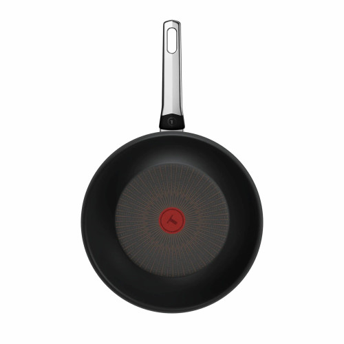 Сковорода ВОК Tefal Excellence Fusion,28см, алюміній, нержавіюча сталь, бакеліт, чорний