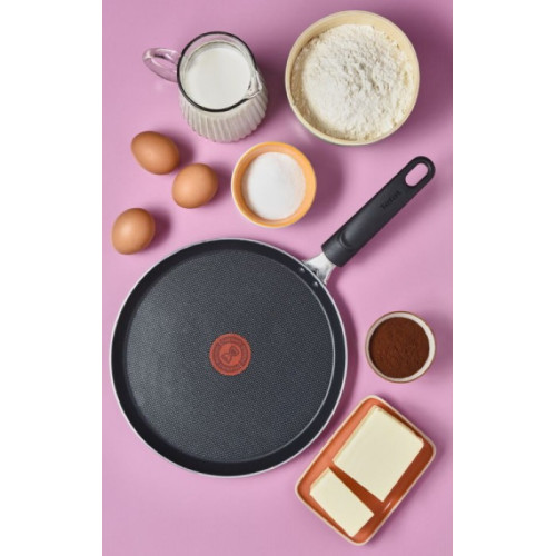 Сковорода для млинців Tefal Simply Clean, 25см, алюміній, бакеліт, чорний