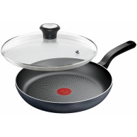 Сковорода з кришкою Tefal So' Light, 28см, алюміній, бакеліт, скло, чорний
