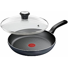 Сковорода з кришкою Tefal So' Light, 28см, алюміній, бакеліт, скло, чорний