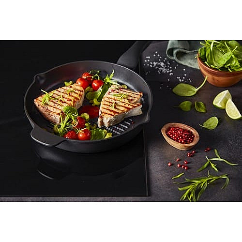 Сковорода гриль Tefal Unlimited, 26см, алюминий, черный
