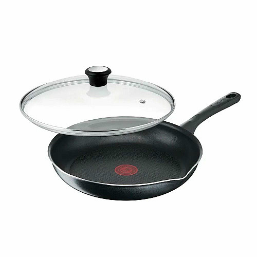 Сковорода с крышкой Tefal Day by Day, 20см, с крышкой, алюминий, бакелит, стекло, черный