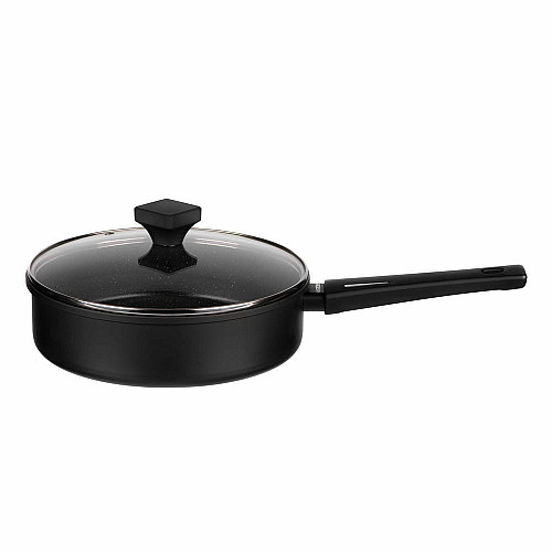 Сковорода глубокая с крышкой ARDESTO Gemini Gourmet, 24см, алюминий, черный
