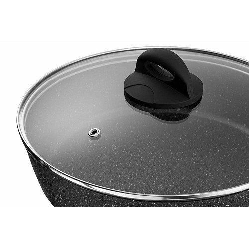Сковорода глубокая с крышкой ARDESTO Gemini Gourmet Viareggio, 26см, алюминий, черный