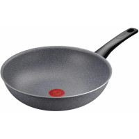 Сковорода ВОК Tefal Hard Stone, 28см, алюминий, бакелит, серый