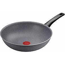 Сковорода ВОК Tefal Hard Stone, 28см, алюминий, бакелит, серый
