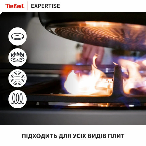 Мультисковорода Tefal Expertise, з кришкою, 24см, алюміній, бакеліт, скло, чорний