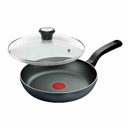 Сковорода с крышкой Tefal So' Light, 24см, алюминий, бакелит, стекло, черный