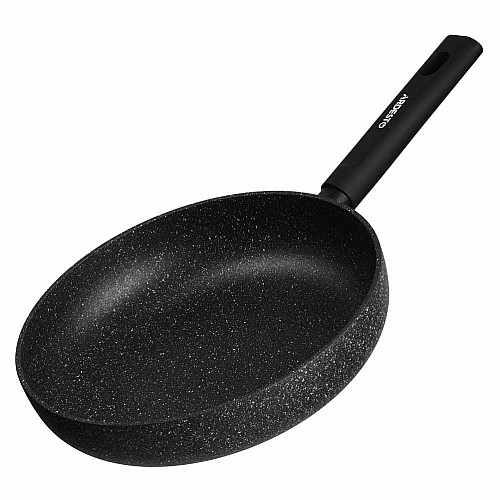 Сковорода глубокая с крышкой ARDESTO Black Mars Alcor, 28см, алюминий, черный