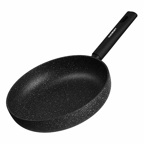 Сковорода глубокая с крышкой ARDESTO Black Mars Alcor, 26см, алюминий, черный
