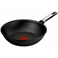 Сковорода ВОК Tefal Excellence Fusion,28см, алюміній, нержавіюча сталь, бакеліт, чорний