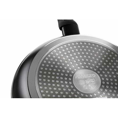 Сковорода с крышкой ARDESTO Gemini Gourmet Aosta, 24см, алюминий, черный