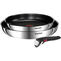 Набор посуды Tefal Ingenio Emotion, сменная ручка, 3 предмета, нержавеющая сталь, бакелит