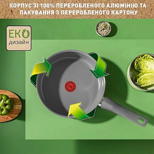 Сковорода для млинців Tefal Renewal, 25см, алюміній, бакеліт, сірий