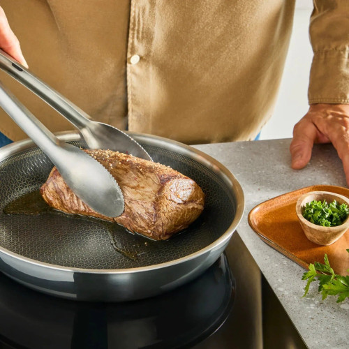 Сковорода Tefal Emotion+ Power, 28см, нержавіюча сталь, серцевина-алюміній, хромована сталь, бакеліт