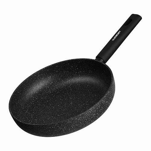 Сковорода глубокая с крышкой ARDESTO Black Mars Alcor, 24см, алюминий, черный