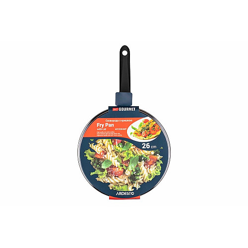 Сковорода с крышкой ARDESTO Gemini Gourmet Aosta, 26см, алюминий, черный