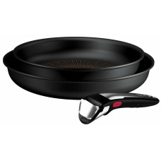 Набір посуду Tefal Ingenio Excellence+, 3 предмети, алюміній, нержавіюча сталь, бакеліт, чорний