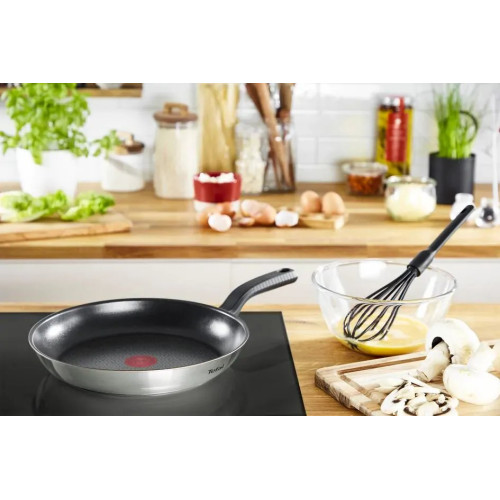 Сковорода Tefal Comfort Max, 20см, нержавіюча сталь, бакеліт, чорний