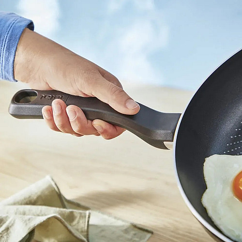 Сковорода з кришкою Tefal So' Light, 28см, алюміній, бакеліт, скло, чорний