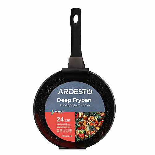 Сковорода глубокая ARDESTO Gemini, 24см, алюминий, черный