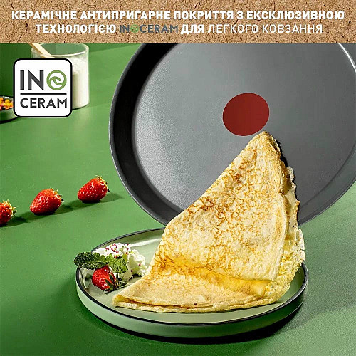 Сковорода для млинців Tefal Renewal, 25см, алюміній, бакеліт, сірий