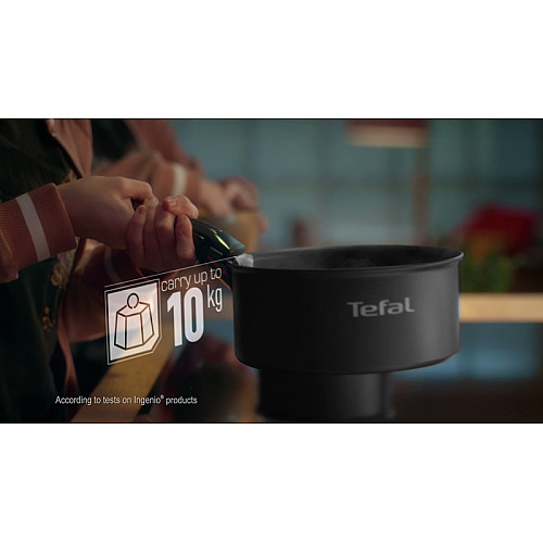 Набор посуды Tefal Ingenio Emotion, сменная ручка, 3 предмета, нержавеющая сталь, бакелит