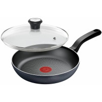 Сковорода с крышкой Tefal So' Light, 24см, алюминий, бакелит, стекло, черный