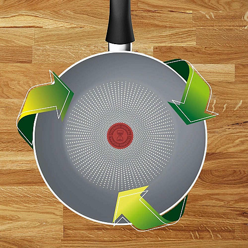 Сковорода ВОК Tefal Halo, 28см, алюміній, бакеліт, сірий