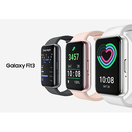 Фітнес-трекер Samsung Galaxy Fit 3 40мм (R390) 1.6', 256x402, AMOLED, BT 5.3, 16/256МБ, сріблястий