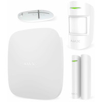 Комплект охранной сигнализации Ajax StarterKit, hub, motionprotect, doorprotect, spacecontrol, jeweller, беспроводной, белый (20288.56.WH1)