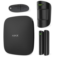 Комплект охоронної сигналізації Ajax StarterKit, hub, motionprotect, doorprotect, spacecontrol, jeweller, бездротовий, чорний