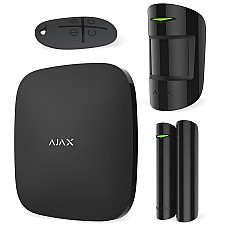 Комплект охоронної сигналізації Ajax StarterKit, hub, motionprotect, doorprotect, spacecontrol, jeweller, бездротовий, чорний