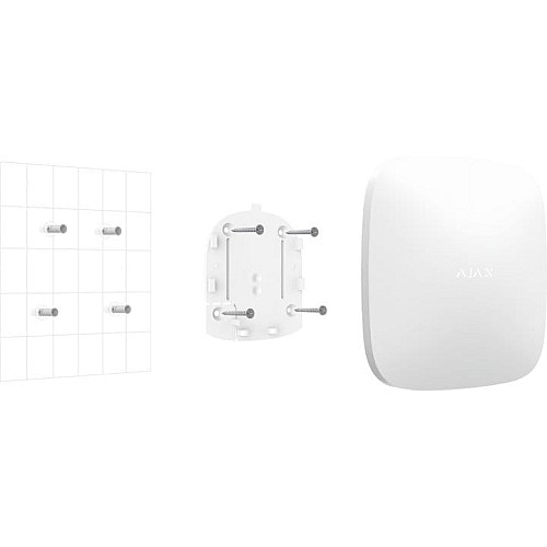 Інтелектуальна охоронна централь Ajax Hub 2 Plus, gsm, ethernet, wi-fi, jeweller, бездротова, білий