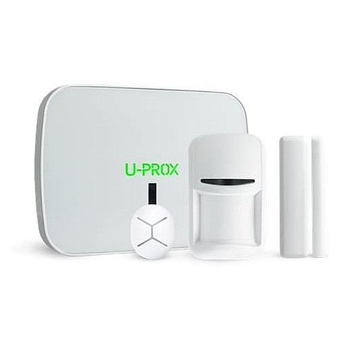 Комплект охранной сигнализации U-Prox MPX LE KF kit White, U-Prox MPX LE, U-Prox PIR, U-Prox WDC, U-Prox Keyfob B4, беспроводной, белый