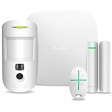 Комплект охоронної сигналізації Ajax HDR StarterKit Cam Plus, hub 2 plus, motioncam HDR, doorprotect, spacecontrol, jeweller, бездротовий, білий