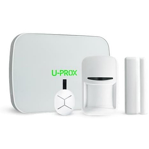 Комплект охранной сигнализации U-Prox MPX LE KF kit White, U-Prox MPX LE, U-Prox PIR, U-Prox WDC, U-Prox Keyfob B4, беспроводной, белый