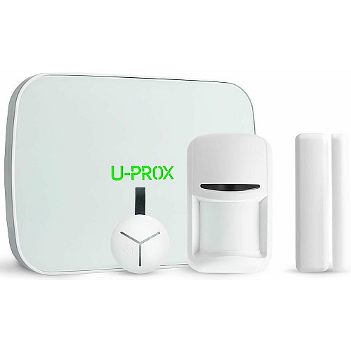Комплект охранной сигнализации U-Prox MPX G KF kit White, U-Prox MPX G, U-Prox PIR, U-Prox WDC, U-Prox Keyfob, беспроводной, белый