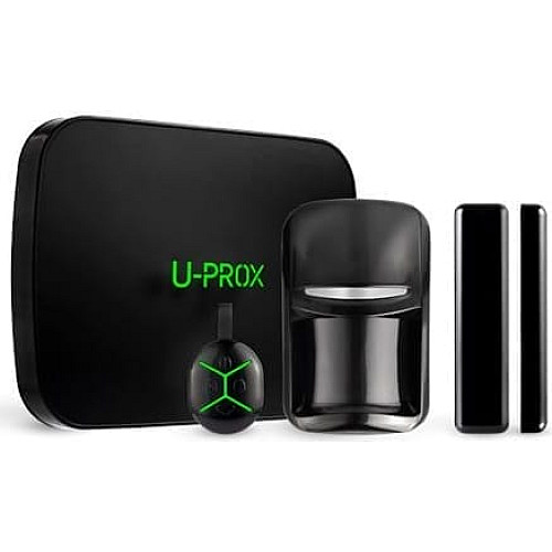 Комплект охранной сигнализации U-Prox MPX L KF kit Black, U-Prox MPX L, U-Prox PIR, U-Prox WDC, U-Prox Keyfob B4, беспроводной, черный