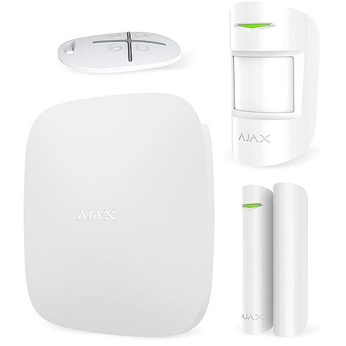 Комплект охранной сигнализации Ajax StarterKit, hub, motionprotect, doorprotect, spacecontrol, jeweller, беспроводной, белый (20288.56.WH1)