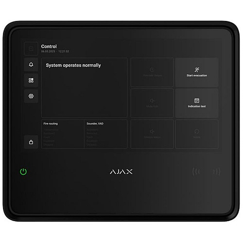 Інтелектуальна пожежна централь Ajax EN54 Fire Hub black, gsm, ethernet, jeweller, EN54, бездротова, чорний