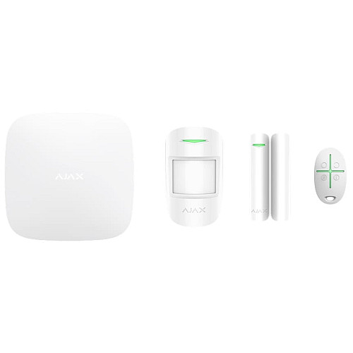 Комплект охранной сигнализации Ajax StarterKit 2, hub2, motionprotect, doorprotect, spacecontrol, jeweller, беспроводной, белый