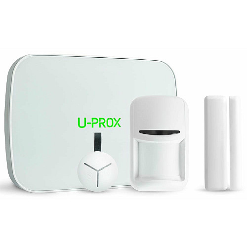 Комплект охранной сигнализации U-Prox MPX G KF kit White, U-Prox MPX G, U-Prox PIR, U-Prox WDC, U-Prox Keyfob, беспроводной, белый
