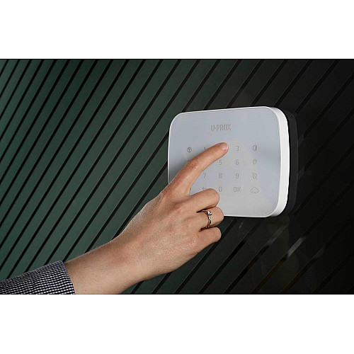 Бездротова сенсорна клавіатура U-Prox Keypad G4 White, 4 групи, бездротовий, білий