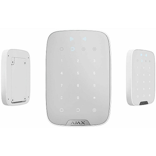 Бездротова сенсорна клавіатура Ajax Keypad Plus, jeweller, бездротовий, білий
