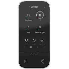 Клавіатура з сенсорним дисплеєм Ajax KeyPad TouchScreen, jeweller, бездротовий, білий