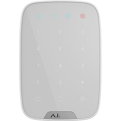 Бездротова сенсорна клавіатура Ajax KeyPad, jeweller, бездротовий, білий (8706.12.WH1)