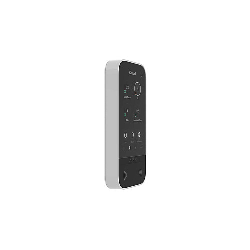 Клавіатура з сенсорним дисплеєм Ajax KeyPad TouchScreen, jeweller, бездротовий, білий
