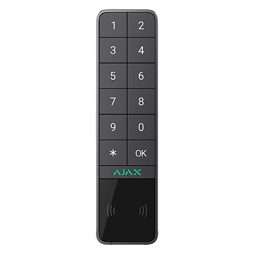 Бездротова зовнішня клавіатура Ajax KeyPad Outdoor Jeweller, графіт