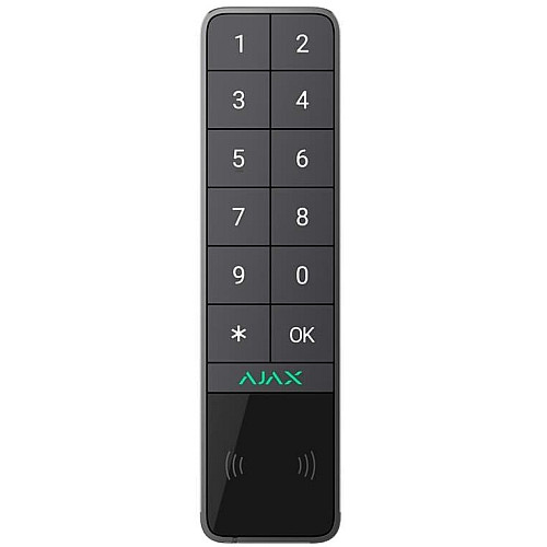 Бездротова зовнішня клавіатура Ajax KeyPad Outdoor Jeweller, графіт